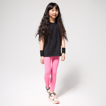 تيشيرت أساسي أسود سادة للفتيات